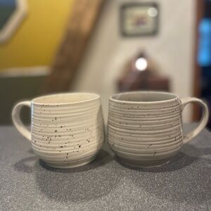 Sango Textured Gray Ceramic Mugs